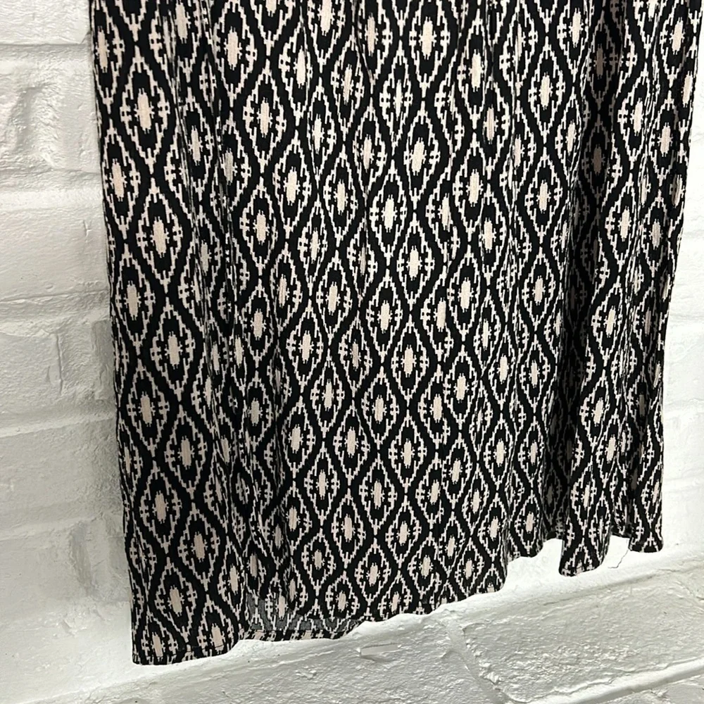 Rebel Sugar Boho Maxi Skirt Size Medium Black White Tribal Print Flowy size M
